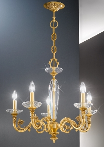 Klassische Hängeleuchte, Pendelleuchten & Hängelampen fürs Esszimmer von KOLARZ Leuchten Kronleuchter Contarini  5 Flammig 0299.85.15