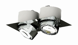 Top Light Leuchten von Top Light Leuchten LED- Deckeneinbauleuchte Puk Maxx Inside Cube Twin 7-73301