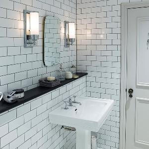 Wandleuchten & Wandlampen von Elstead Worcester 1 leichte Wandleuchte - Poliertes Chrom BATH-WS1