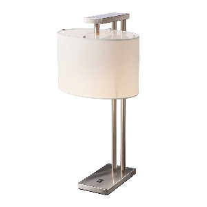 Elstead Tischleuchten, Tischlampen & Schreibtischleuchten von Elstead Belmont 1 Leuchte Tischlampe - Gebürstetes Nickel BELMONT-TL