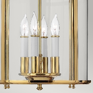 Elstead Hängeleuchte, Pendelleuchten & Hängelampen von Elstead Gentry 4 Light Medium Pendelleuchte - Messing poliert HK-GENTRY-P-M-PB