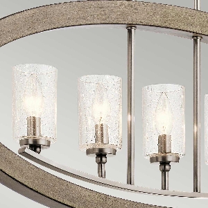 Wandleuchten & Wandlampen von Elstead Grand Bank 5-Licht-Kronleuchter - Antikgrau mit Abrieb KL-GRAND-BANK5
