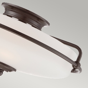 Serie GRIFFIN VON ELSTEAD von Elstead von Elstead Griffin 3 Light Flush - Palladian Bronze QZ-GRIFFIN-F-PN