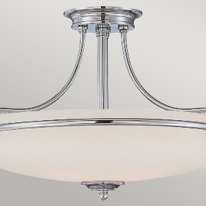 Serie GRIFFIN VON ELSTEAD von Elstead von Elstead Griffin 4 Light Semi-Flush - Poliertes Chrom QZ-GRIFFIN-SFM-C-PNAB