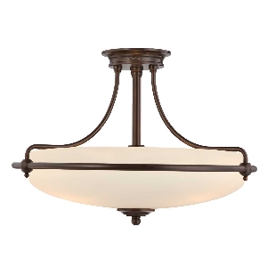 Elstead Griffin 4 Light Semi-Flush - Palladian Bronze QZ-GRIFFIN-SFM-PN
