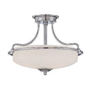 Elstead Griffin 3 Light Semi-Flush - Poliertes Chrom QZ-GRIFFIN-SFS-C