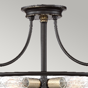 Serie GRIFFIN von Elstead | Elstead Griffin 3 Light Semi-Flush - C - Palladian Bronze mit Akzenten aus verwittertem Messing QZ-GRIFFIN-SFS-C-PNAB Serie GRIFFIN VON ELSTEAD von Elstead von Elstead Griffin 3 Light Semi-Flush - C - Palladian Bronze mit Akzenten aus verwittertem Messing QZ-GRIFFIN-SFS-C-PNAB
