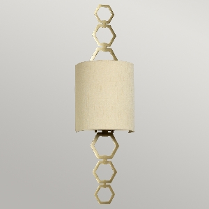 Wandleuchten & Wandlampen von Elstead Hexfin Aged Brass Kreuzblume DL-HEXFIN-AB