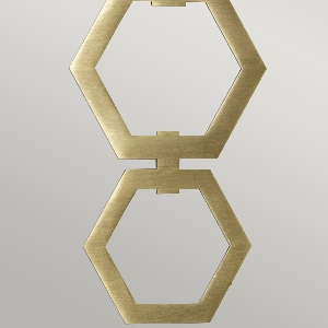 Wandleuchten & Wandlampen von Elstead Hexfin Aged Brass Kreuzblume DL-HEXFIN-AB