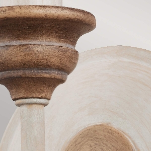 Wandleuchten & Wandlampen von Elstead Hartsville 1 leichte Wandleuchte - Chalk Washed/Beachwood FE-HARTSVILLE1
