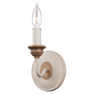 Wandleuchten & Wandlampen von Elstead Hartsville 1 leichte Wandleuchte - Chalk Washed/Beachwood FE-HARTSVILLE1