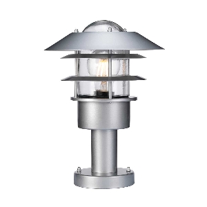 Elstead Helsingor 1 Licht Sockellaterne - Silber HELSINGOR-PED