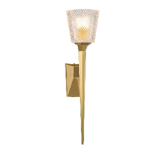 Verity 1 light wall lamp - Brushed brass
