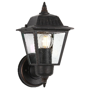 Wandleuchten & Wandlampen für außen von Elstead Highnam 1 Licht Wandlaterne - Verwitterte Bronze GZH-HN1