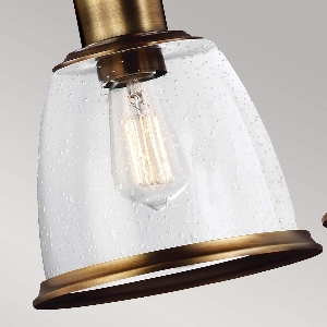 Hängeleuchte, Pendelleuchten & Hängelampen von Elstead Hobson 3 Licht Insel Licht - Aged Brass FE-HOBSON-3P-AB