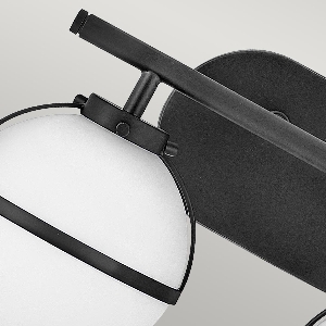 Wandleuchten & Wandlampen von Elstead Hollis 2 Light Wandleuchte - Schwarz HK-HOLLIS2-O-BK-BATH