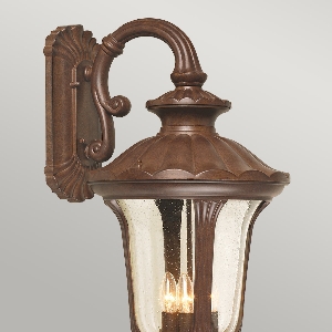 Wandleuchten & Wandlampen von Elstead Chicago 4 Light Large Down Wandlaterne - Rostige Bronze Patina CC2-L