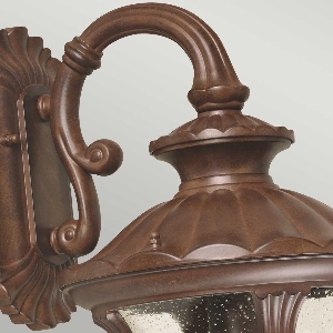Wandleuchten & Wandlampen für außen von Elstead Chicago 1 Light Medium Down Wandlaterne - Rostige Bronze Patina CC2-M