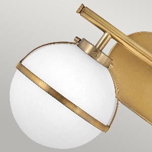Wandleuchten & Wandlampen von Elstead Hollis 2 Light Wandleuchte - Heritage Brass HK-HOLLIS2-O-HB-BATH