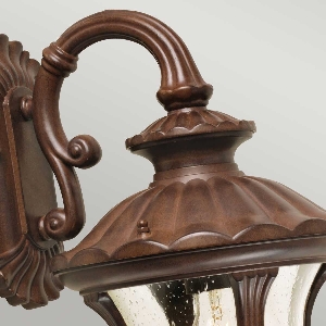 Wandleuchten & Wandlampen für außen von Elstead Chicago 1 Light Small Down Wandlaterne - Rostige Bronze Patina CC2-S