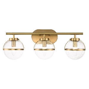 Wandleuchten & Wandlampen von Elstead Hollis 3 Licht Wandleuchte - Heritage Brass HK-HOLLIS3-C-HB-BATH