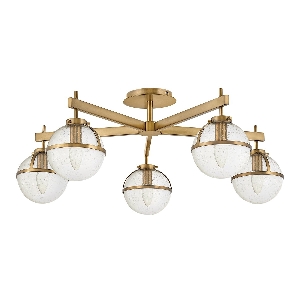 Hängeleuchte, Pendelleuchten & Hängelampen von Elstead Hollis 5 Light Semi-Flush - Heritage Brass HK-HOLLIS-5-C-HB