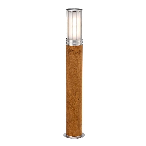 Elstead Bodenleuchten, Pollerleuchten, Kandelaber & Bodenlampen für außen von Elstead Hornsea 1 Lichtpoller - Teak mit Edelstahl HORNSEA-B-SS