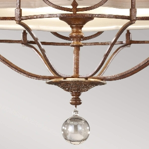 Hängeleuchte, Pendelleuchten & Hängelampen von Elstead Marcella 3-Licht-Pendelleuchte - Britische Bronze/Oxydierte Bronze FE-MARCELLA-P
