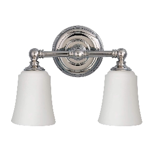 Elstead Huguenot Lake 2 Light Wandleuchte - Poliertes Chrom FE-HUGOLAKE2BATH