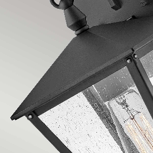 Wandleuchten & Wandlampen für außen von Elstead Huntersfield 1 Licht kleine Wandlaterne - Schwarz HK-HUNTERSFIELD2-S-BK