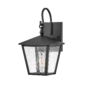 Wandleuchten & Wandlampen für außen von Elstead Huntersfield 1 Licht kleine Wandlaterne - Schwarz HK-HUNTERSFIELD2-S-BK