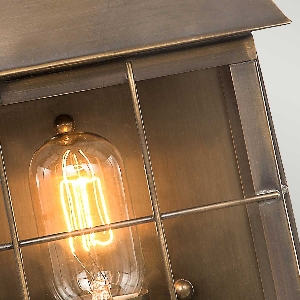 Elstead Hyde Park 1 Licht Wandlaterne - Aged Brass HYDE-PARK-BR