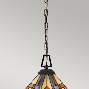 Serie INGLENOOK VON ELSTEAD von Elstead von Elstead Inglenook 3 Leuchtende Pendelleuchte - A- Valiant Bronze QZ-INGLENOOK-P-A