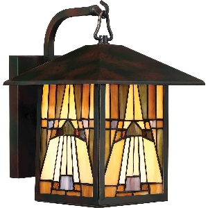 Wandleuchten & Wandlampen für außen von Elstead Inglenook 1 Licht Außenwandlaterne Medium - Valiant Bronze QZ-INGLENOOK2-M