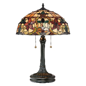 Elstead Tischleuchten, Tischlampen & Schreibtischleuchten von Elstead Kami 2 Light Tischleuchte - Vintage Bronze QZ-KAMI-TL