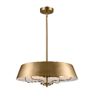Elstead Hängeleuchte, Pendelleuchten & Hängelampen von Elstead Luella 4lt Duo-Mount Pendant - Brushed Natural Brass KL-LUELLA-4P-BNB
