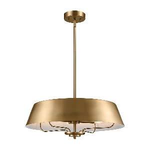 Elstead Hängeleuchte, Pendelleuchten & Hängelampen von Elstead Luella 4lt Duo-Mount Pendant - Brushed Natural Brass KL-LUELLA-4P-BNB
