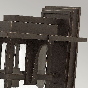 Wandleuchten & Wandlampen für außen von Elstead Manhattan 1 Light Large Wall Lantern - Oil Rubbed Bronze HK-MANHATTAN2-L