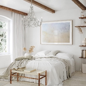 Serie MARYVILLE VON ALLE von Alle von Elstead Maryville 6 Light Chandelier - Washed Grey FE-MARYVILLE6