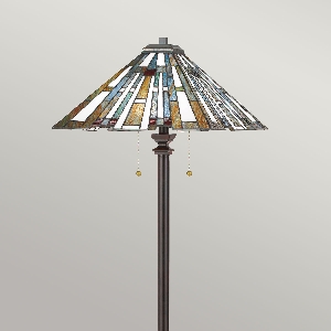 Elstead Artikel von Elstead Maybeck 2 Light Floor Lamp - Valiant Bronze QZ-MAYBECK-FL