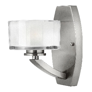 Meridian 1 Light Wall Light - Brushed Nickel von Elstead