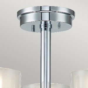Deckenleuchten & Deckenlampen von Elstead Meridian 3 Light Semi-Flush - Polished Chrome HK-MERIDIAN-SF-BATH-PC