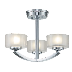 Meridian 3 Light Semi-Flush - Polished Chrome von Elstead