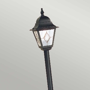 Serie NORFOLK VON ELSTEAD von Elstead von Elstead Norfolk 1 Light Pillar Lantern - Black NR4-BLK