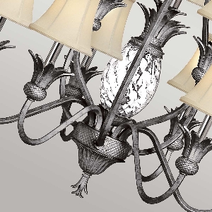 Serie PLANTATION VON ELSTEAD von Elstead von Elstead Plantation 10 Licht-Kronleuchter - poliertes antikes Nickel HK-PLANT10-PL