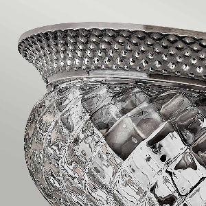 Serie PLANTATION VON ALLE von Alle von Elstead Plantation 2 Light Small Flush - Nickel poliert, antik HK-PLANT-F-S-PL