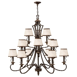 Plymouth 15 Licht Kronleuchter - Alte Bronze von Elstead