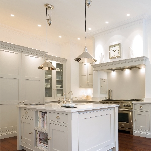 Serie PROVENCE VON ELSTEAD von Elstead von Elstead Provence 1 Light Rise and Fall Pendelleuchte - Nickel poliert PV-P-PN