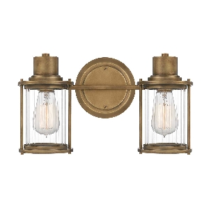 Riggs 2-Light Wall Light - Weathered Brass von Elstead