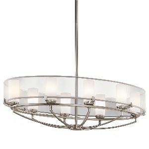 Saldana 8 Licht Oval Kronleuchter - Klassisch Zinn von Elstead